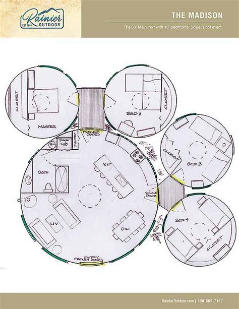 Build a yurt with Rainier yurt home floor plans | Yurt, Building a yurt, Earth bag homes