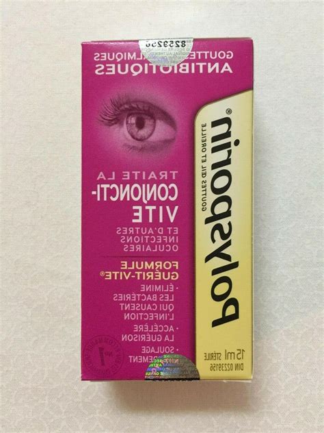 Polysporin Antibiotic Eye Drops. Pink eye infection. Ships