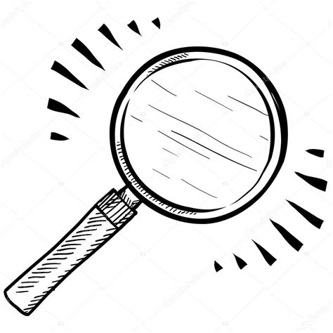 Magnifying glass sketch — Stock Vector © lhfgraphics #13986682