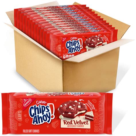 Chips Ahoy! Chewy Red Velvet Cookies 9.6 oz - Pack of 12 | Delicious Treats for Every Occasion