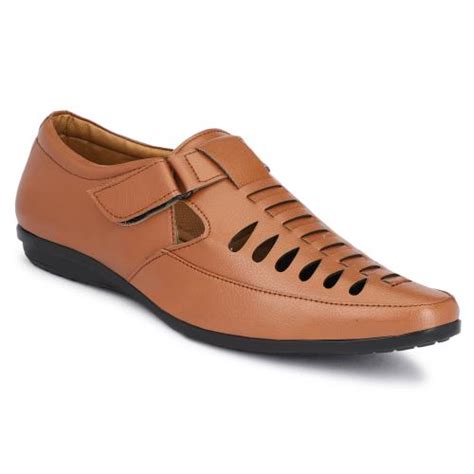 Buy SVpanther Men's Tan Syntethic Leather Velcro Sandals Online at Best Prices in India - JioMart.