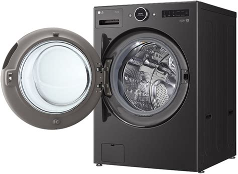 LG 5.0 Cu. Ft. Black Steel Front Load Washer | Grand Appliance and TV