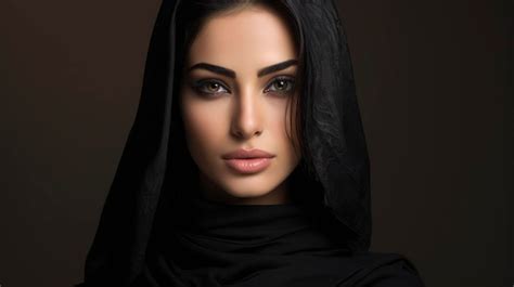 Premium AI Image | Beautiful close up portrait of a arabian model with dark hairs