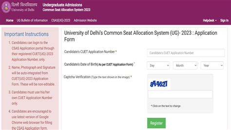 DU Admission 2023: Delhi University CSAS Portal 2023 Launch for Admission in UG Courses ...