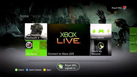 Xbox 360 New Dashboard 12/7/11 - YouTube