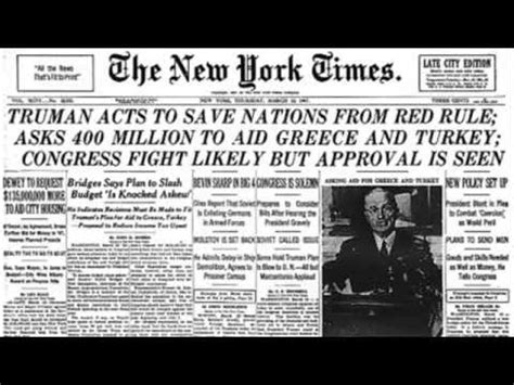 Truman Doctrine Speech (March 12, 1947) - YouTube