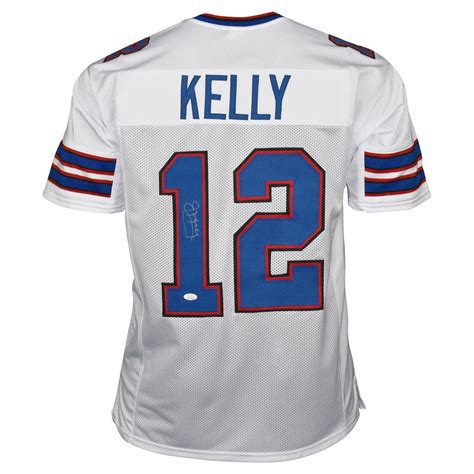 Jim Kelly Autographed Football Pro Style Jersey White (JSA) — RSA