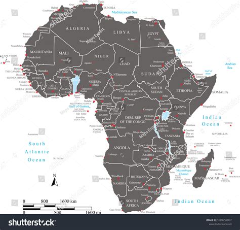 Africa Political Map Labeled