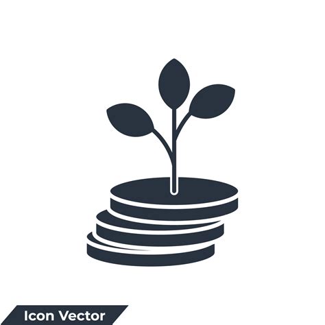 funding icon logo vector illustration. Passive income and growing money ...