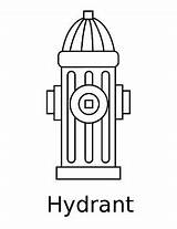 Firefighter Hat Coloring Page Fire Hydrant Line Drawing Free  sketch template