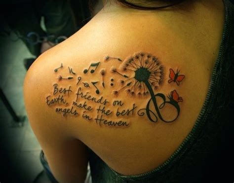 Cool quote’s music note tattoo