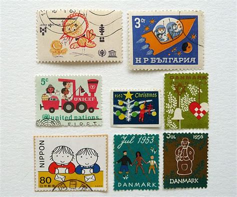 vintage children stamps | Postage stamp art, Postage stamp design ...