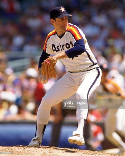 Nolan Ryan of the Houston Astros pitches during an MLB game at ...