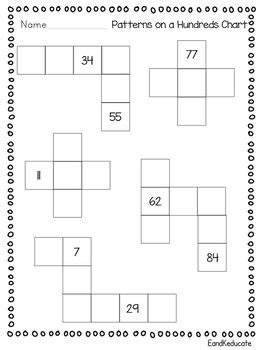 **FREEBIE: Patterns on a Hundreds Chart | 2nd grade math worksheets ...