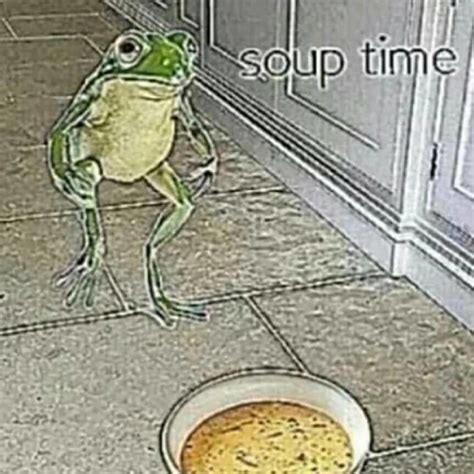 Soup Time | Soup Time | Frog meme, Frog pictures, Funny frogs