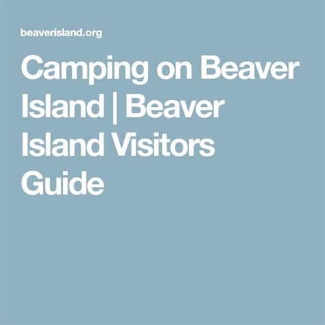 Camping on Beaver Island | Beaver Island Visitors Guide | Beaver island, Camping, Beaver