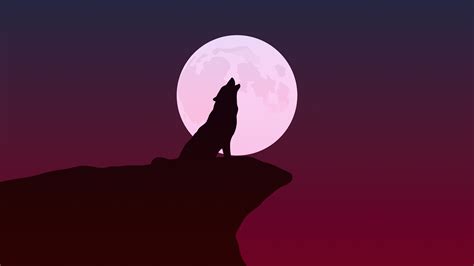 Howling Wolf Minimalist 4k Wallpaper,HD Artist Wallpapers,4k Wallpapers,Images,Backgrounds ...