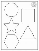 Preschool Shape Coloring Pages sketch template