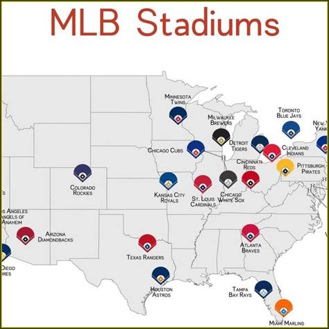 Mlb Stadium Map Printable