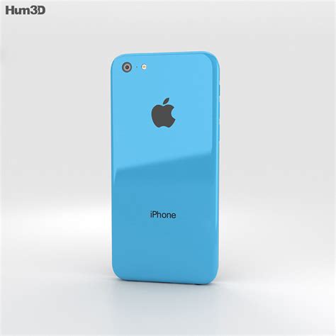 Apple iPhone 5C Blue 3D model - Hum3D