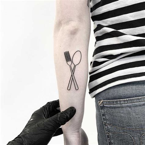 Spoon and fork by tattooist pokeeeeeeeoh - Tattoogrid.net