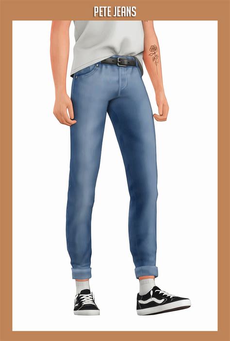 sims 4 mm maxis match male jeans cc custom content clothing | Sims 4 men clothing, Sims 4 male ...