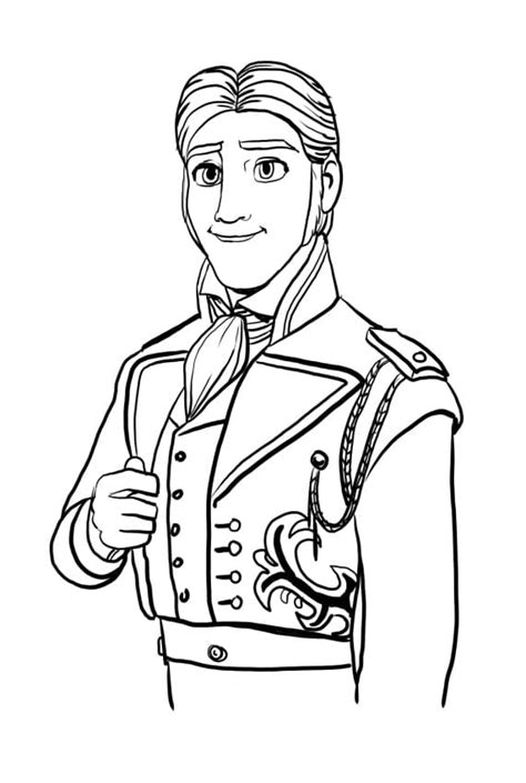 Hans and Anna Coloring Page - Free Printable Coloring Pages for Kids