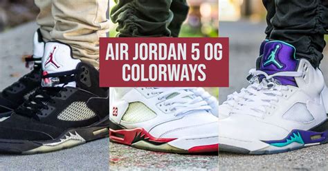 Air Jordan 5 OG colorways