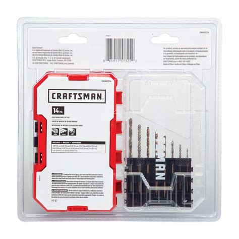 CRAFTSMAN 14-Piece Assorted Gold Oxide Coated Twist Drill Bit Set in ...