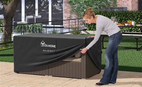 YITAHOME Garden Furniture Covers Waterproof with Air Vent, 250*250*90cm, 210D Heavy Duty Oxford ...