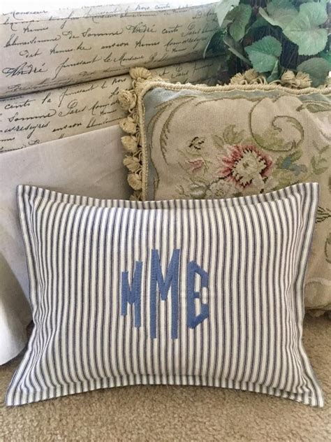 Monogrammed Pillow Cover Personalized Blue Pillow Cover | Etsy | Etsy pillow covers, Monogram ...