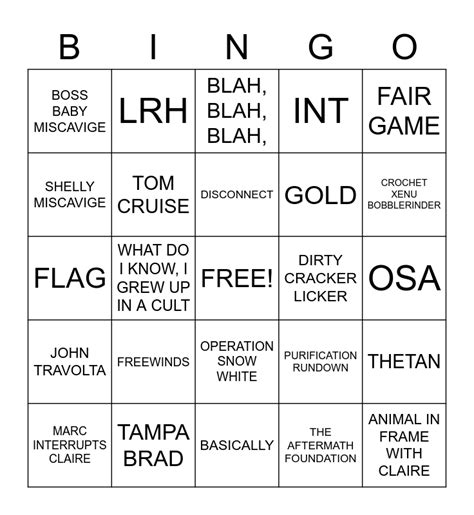 SUPPRESSIVE PERSON Bingo Card