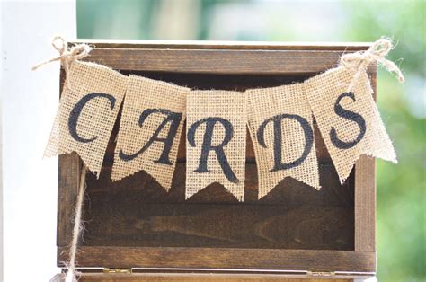 Rustic Wedding Burlap Banner Burlap Wedding Cards Banner - Etsy