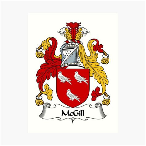 "McGill Coat of Arms / McGill Family Crest" Art Print by ...