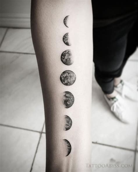 Phases Of The Moon Tattoo Stencils