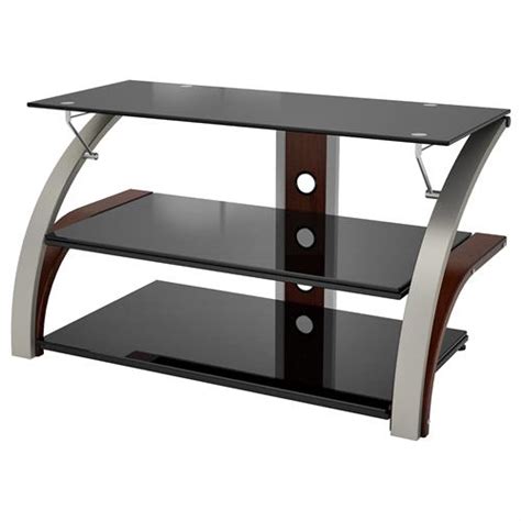 Z-Line Elecktra 40 inch TV Stand with Black Glass Chrome and Cherry ...