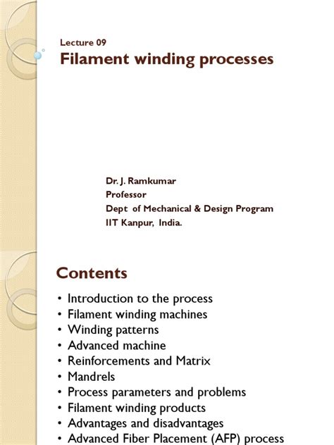 Filament Winding: An Overview of Processes, Patterns, Parameters, Applications and Advanced ...