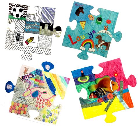 All About Me Collaborative Puzzle Pieces – Art is Basic | An Elementary Art Blog