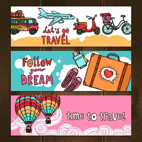 Travel Banners Set 428101 Vector Art at Vecteezy