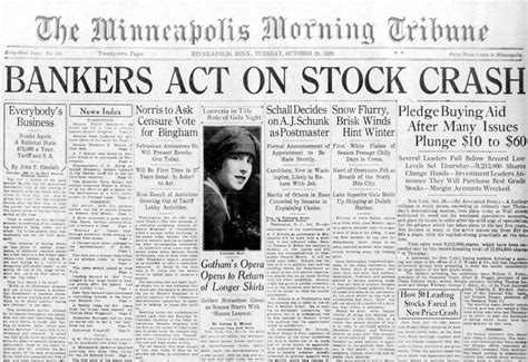 The Great Depression: Newspaper headlines from the 1929 stock market ...