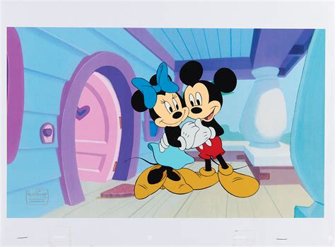 Mickey and Minnie Mouse production cel from Mickey Mouse Works | RR