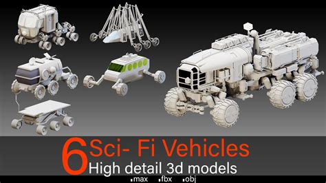 ArtStation - 6 Sci- Fi Vehicles- High detail 3d models | Resources