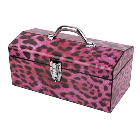 Sainty International 16 in. Pink Leopard Art Tool Box-24-033 - The Home ...