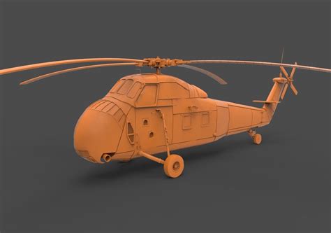 Sikorsky H-34 3D model 3D printable | CGTrader