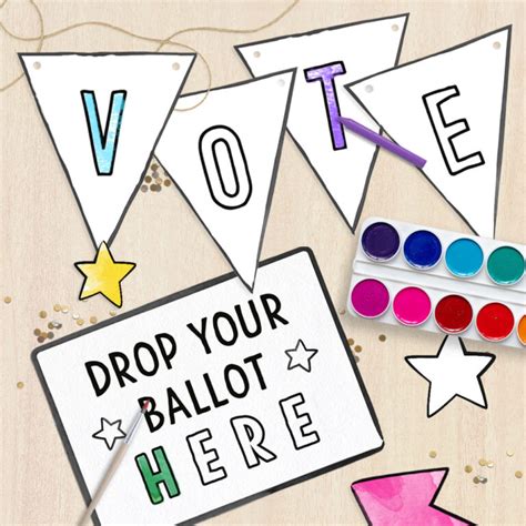 Free Printable Kids Voting Ballots for Mock Elections