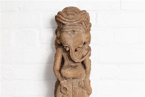 Hand Carved Indian Temple Carving from Gujarat Depicting the Hindu Deity Ganesha at 1stDibs