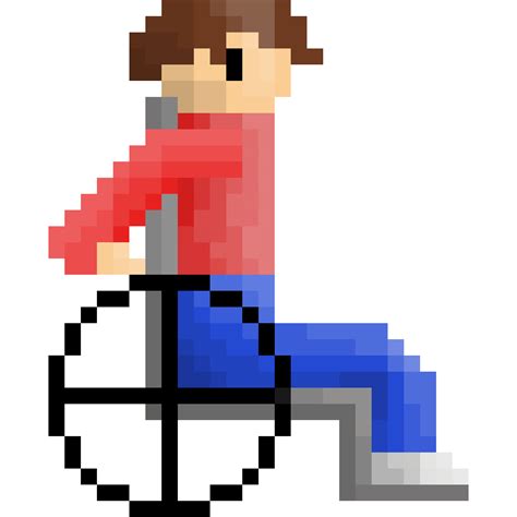 Pixilart - Wheelchair man Side view by greamy