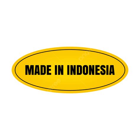 Made In Indonesia Label PNG, Vector, PSD, and Clipart With Transparent ...