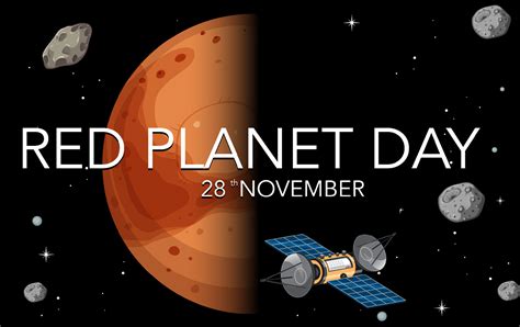 Red Planet Day Poster Template 11743919 Vector Art at Vecteezy