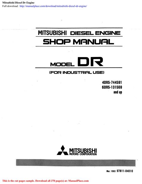 Mitsubishi Diesel Dr Engine by DanielGillesh - Issuu